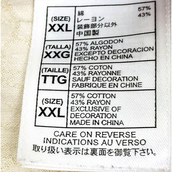 Disney Parks Hawaiian Shirt Mickey Mouse in Paradise Tan XXL Mens Beach Tiki - Picture 5 of 11